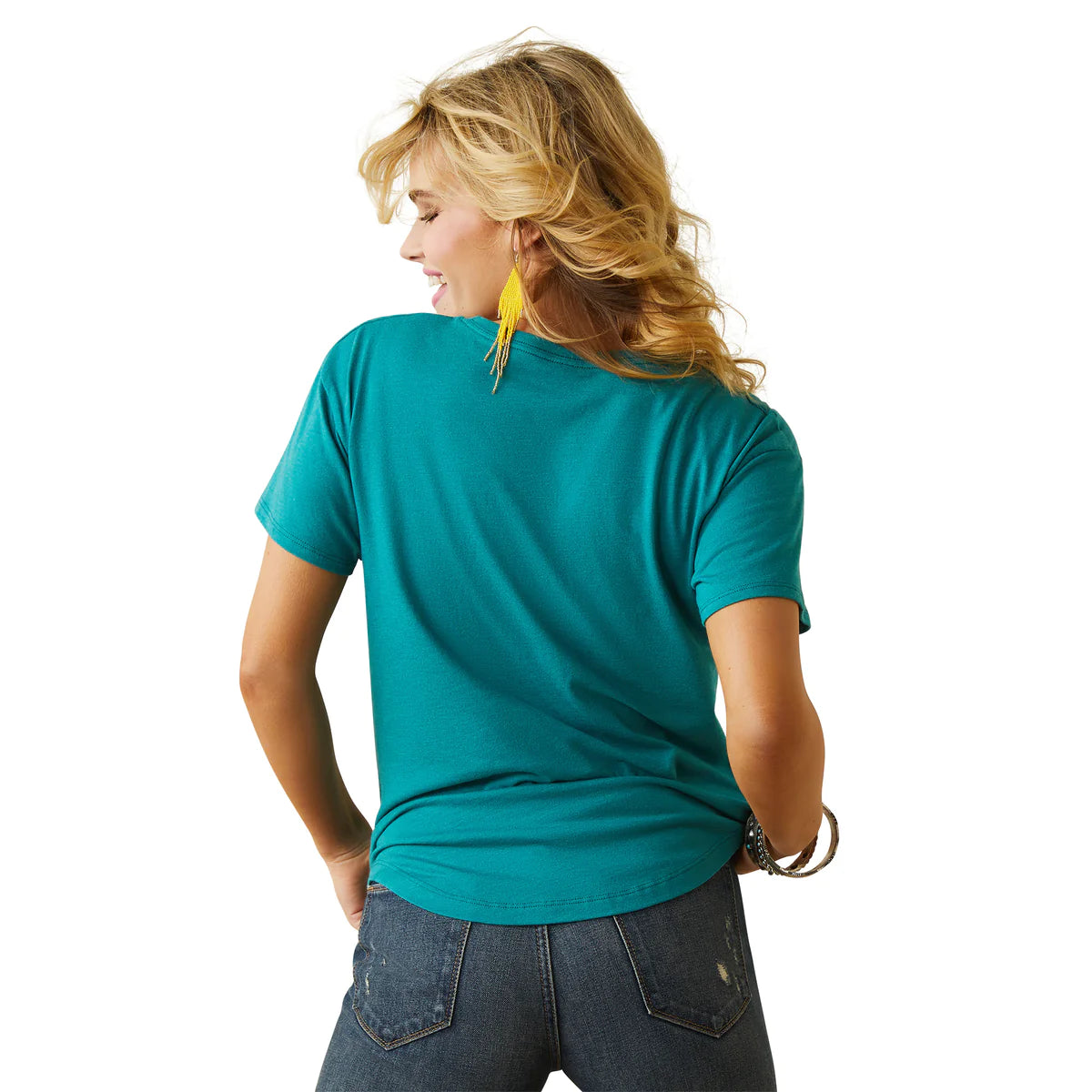 Ariat Spur Script Tee Teal Green Heather