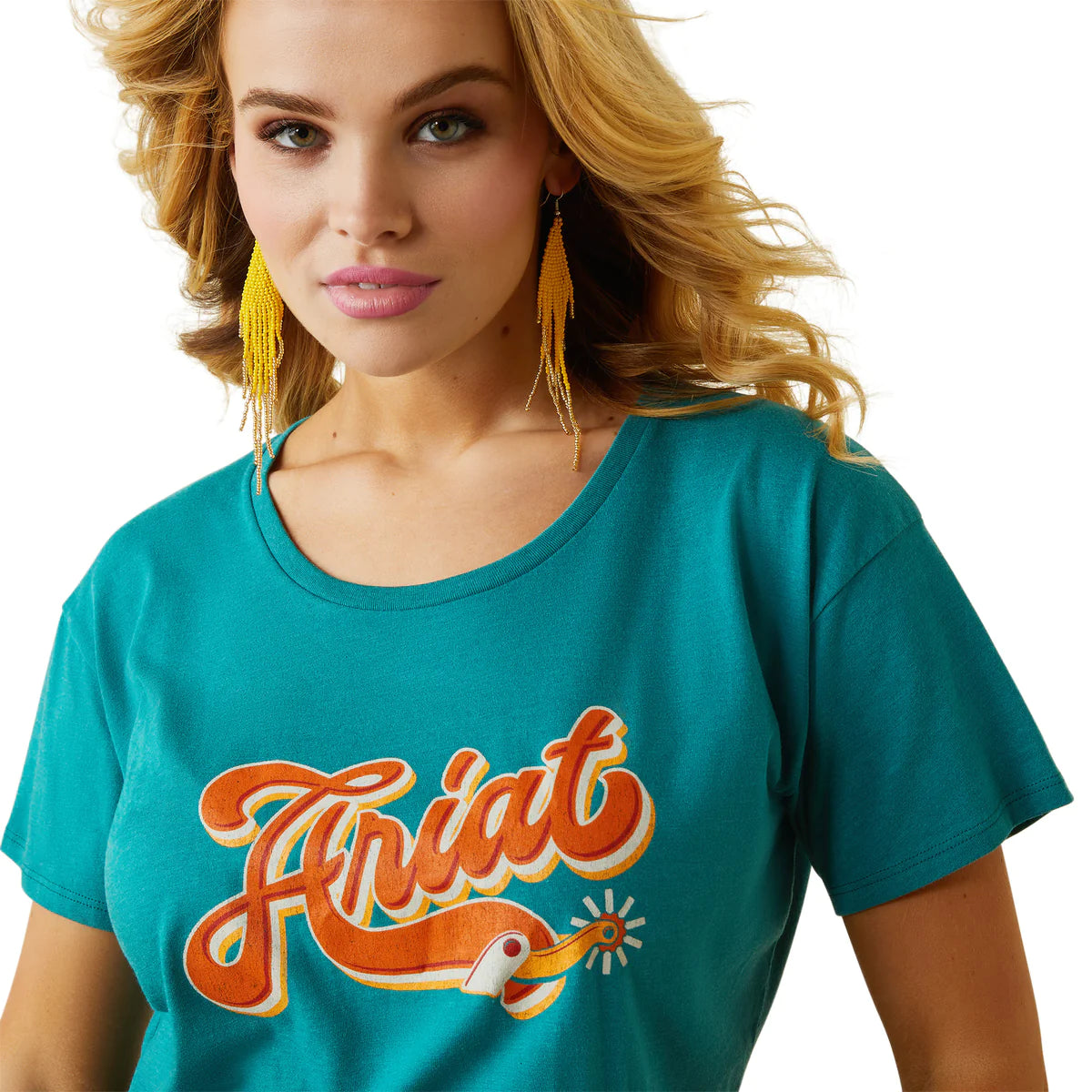 Ariat Spur Script Tee Teal Green Heather