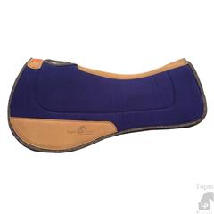 12mm Saddle Pad Contoured Wool/Felt with Leather Wear Pads – Navy