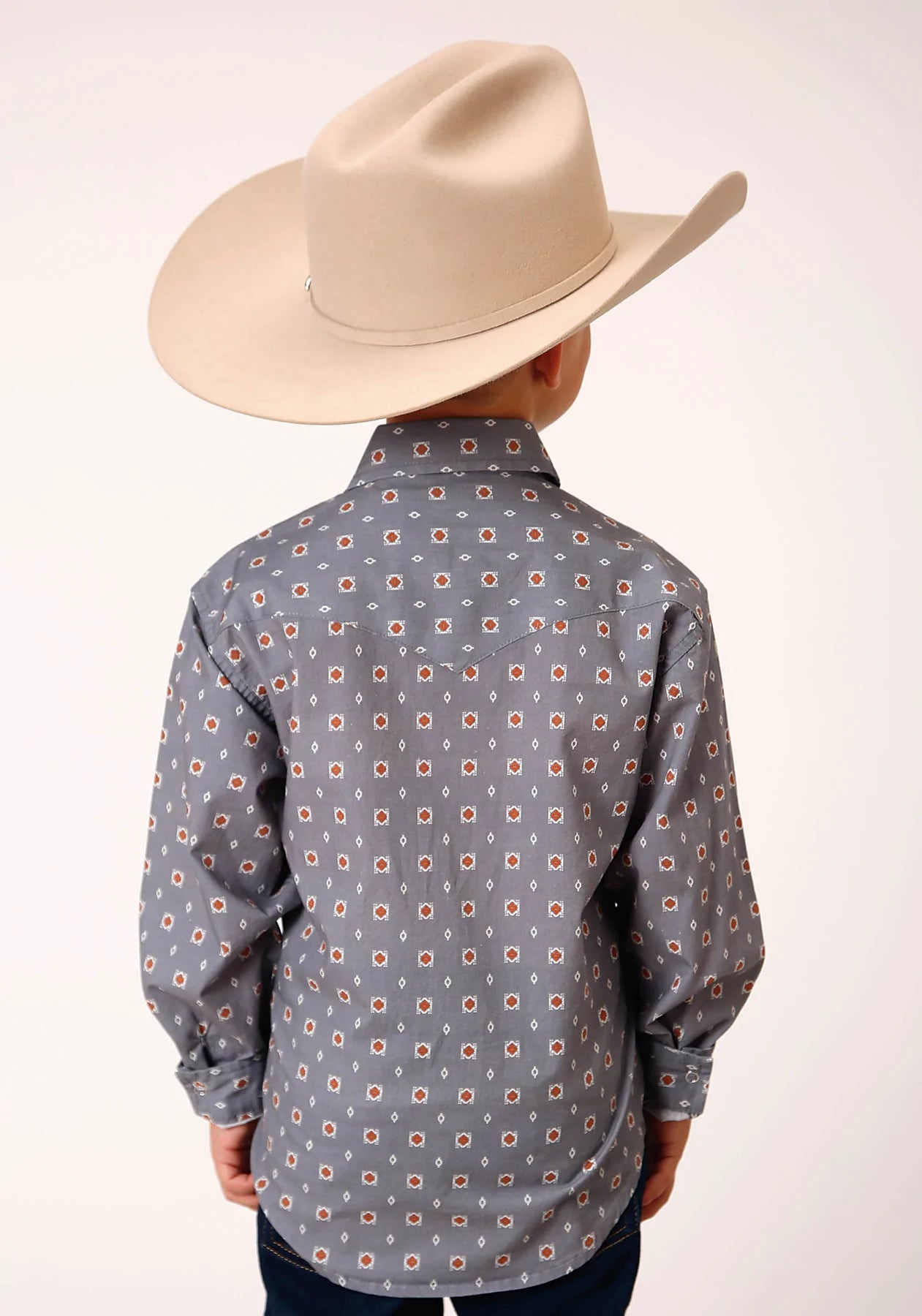 ROPER Boys West Made Collection Shirt Grey
