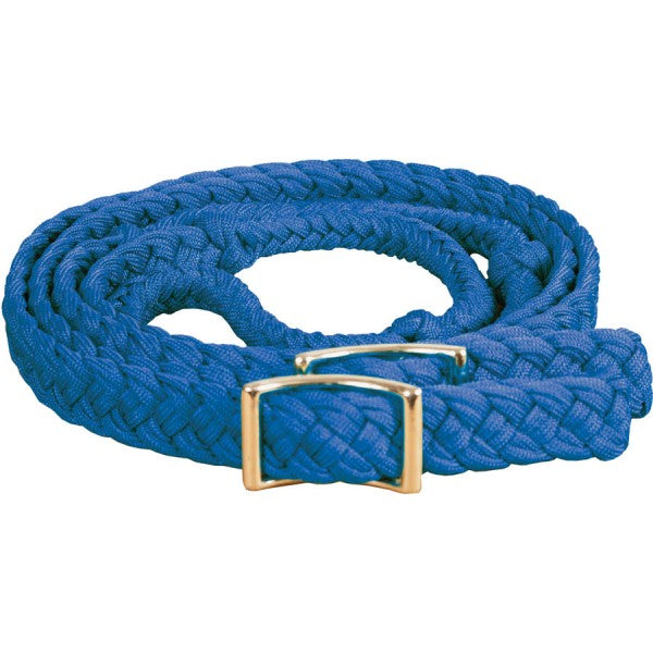 Mustang® Braided Barrel Racing Reins Blue