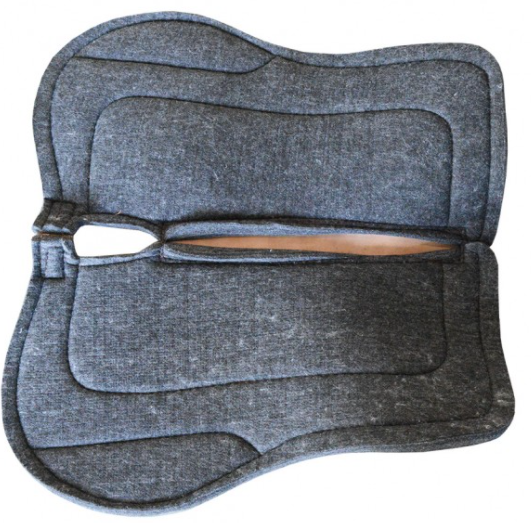 Contoured Wool/Felt with Leather wear pads - Teal