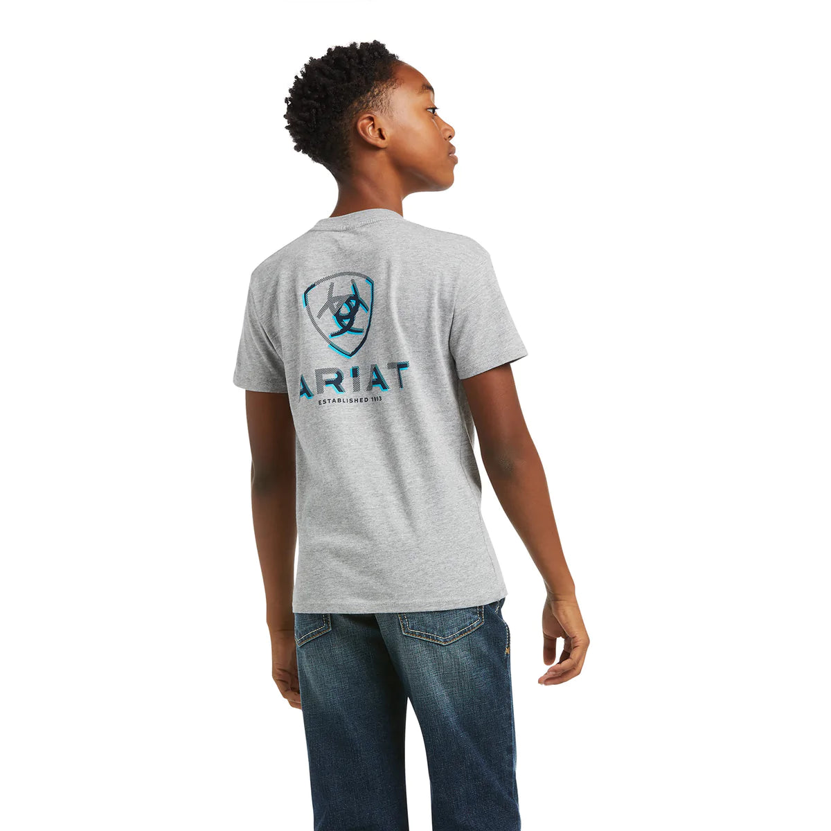 Ariat Boys Glitch T-Shirt Athletic Heather