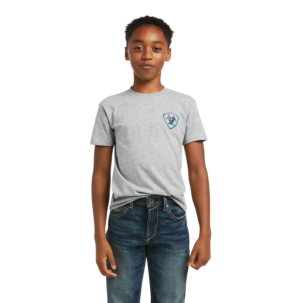Ariat Boys Glitch T-Shirt Athletic Heather