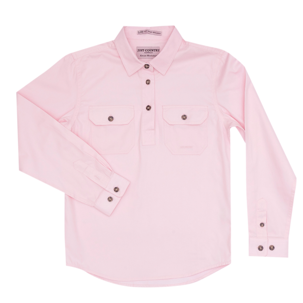 Just Country Kenzie Workshirt Girls Pink