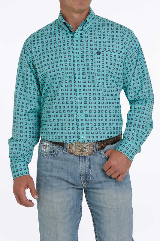 Cinch Mens Classic Fit Shirt - Green