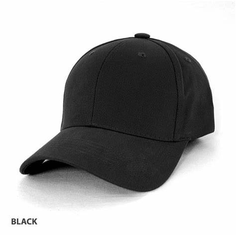 Heavy Brushed cotton fitted cap Black
