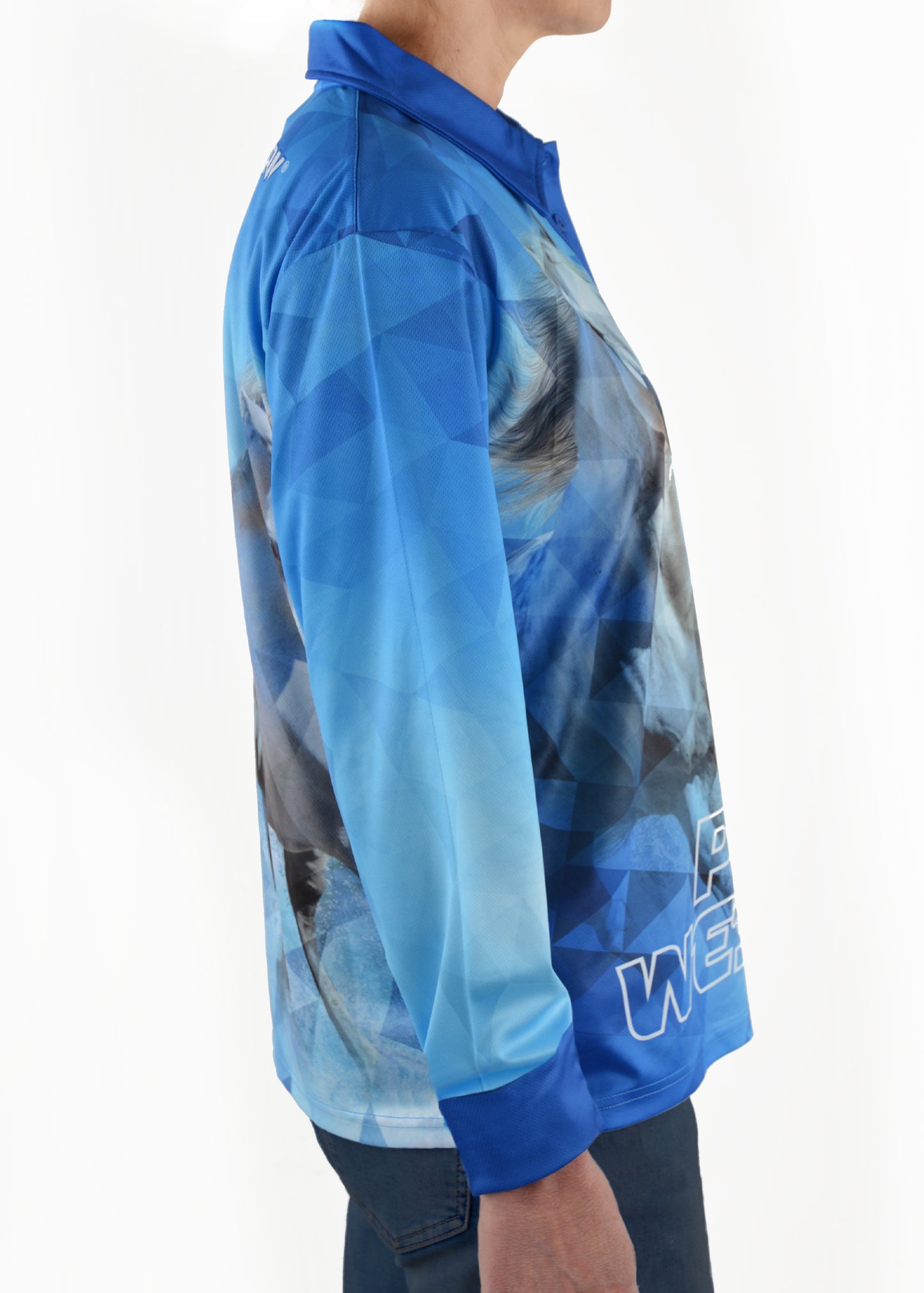 Pure Western Ladies Rhinestone Rider Fishing Shirt