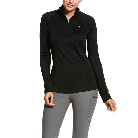 Ariat Womens Sunstopper 2.0 1/4 Zip Black