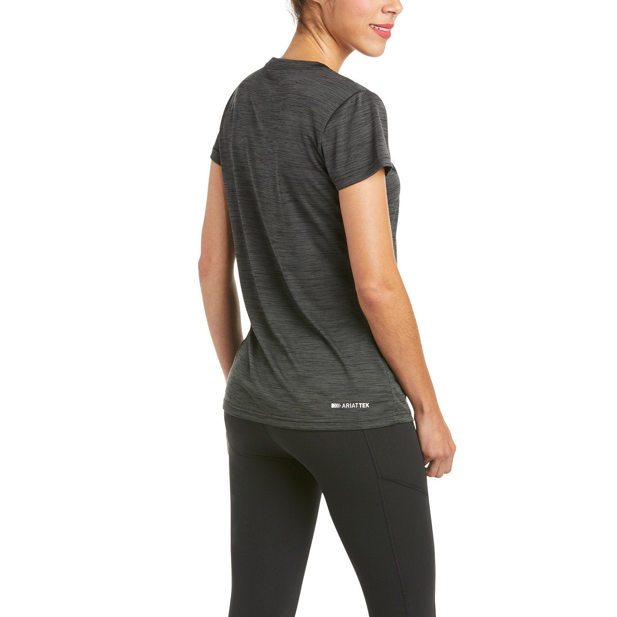 Ariat Ladies Laguna Logo S/S Top Charcoal