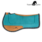 Contoured Wool/Felt with Leather wear pads - Teal