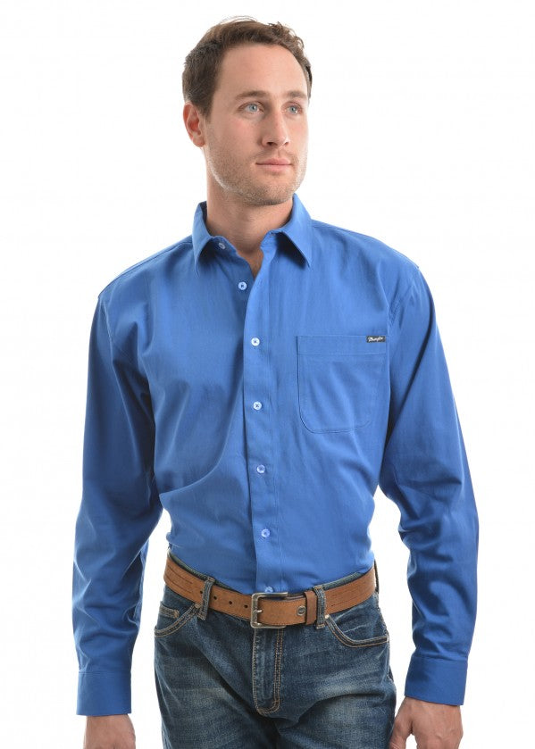 Wrangler Mens BARRINGTON Shirt Royal