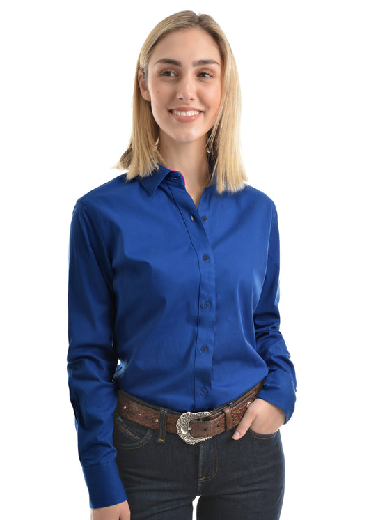 Wrangler Ladies TRACEY Royal Blue Drill Shirt