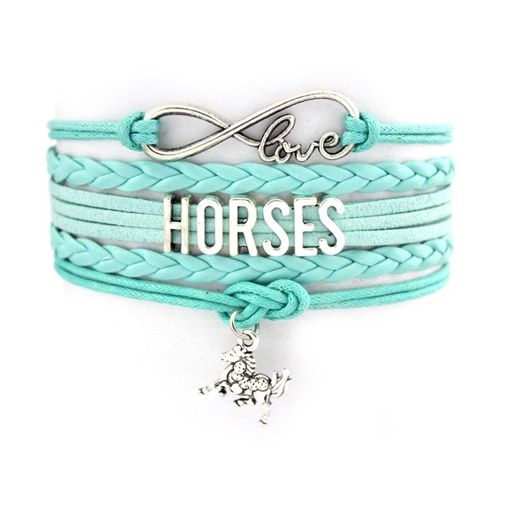 Bracelet Leather- I Love Horses
