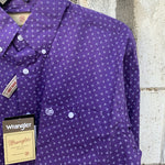 Wrangler Mens Authentic Shirt Purple