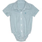 Just Country Infant Frankie S/S Full Button Jumpsuit Turquoise Small Check