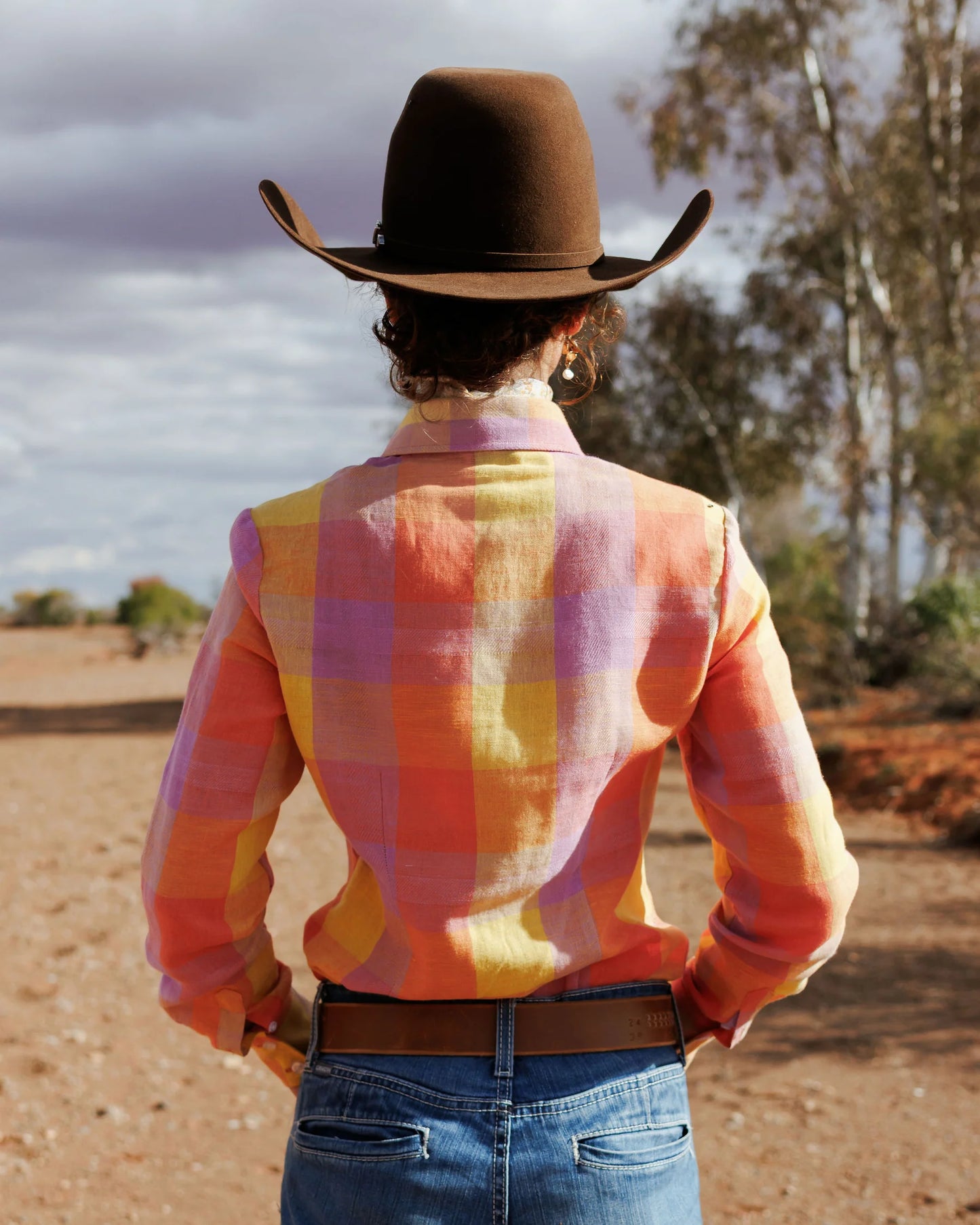 Black Colt Jane Shirt - Purple & Yellow check