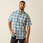 Ariat Men's Rebar Made Tough Venttek Durastretch Short Sleeve Shirt Baleen Blue