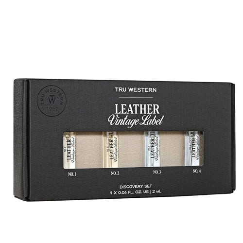Tru Western Men's Leather Vintage Label Cologne Collection - #1 , #2 , #3 , #4