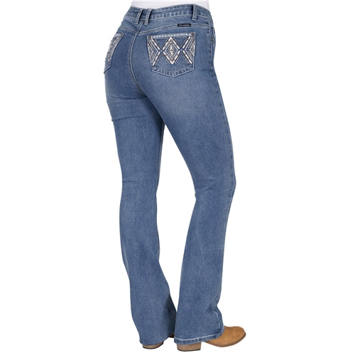 Pure Western Pam Hi Rise Boot Cut Jean 32L