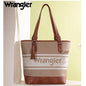 Wrangler Logo Waxed Canvas Tote - Khaki