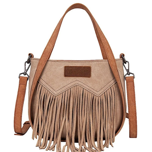 Wrangler two tone Fringe Bag - Camel