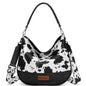 Wrangler Animal Print Slouch Bag - Black