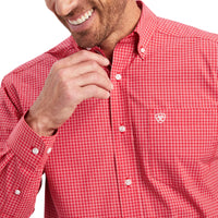 Ariat Mens Pro Series Nevin Stretch Classic Fit Shirt - Tango Red