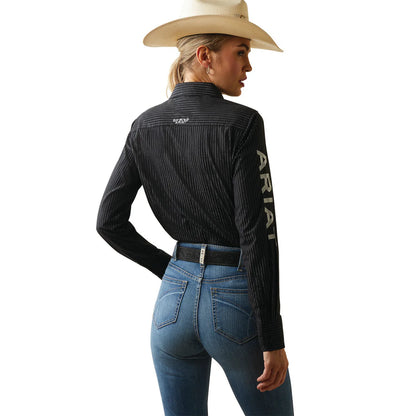 Ariat Team Kirby Stretch Black/Silver Lurex L/S Shirt