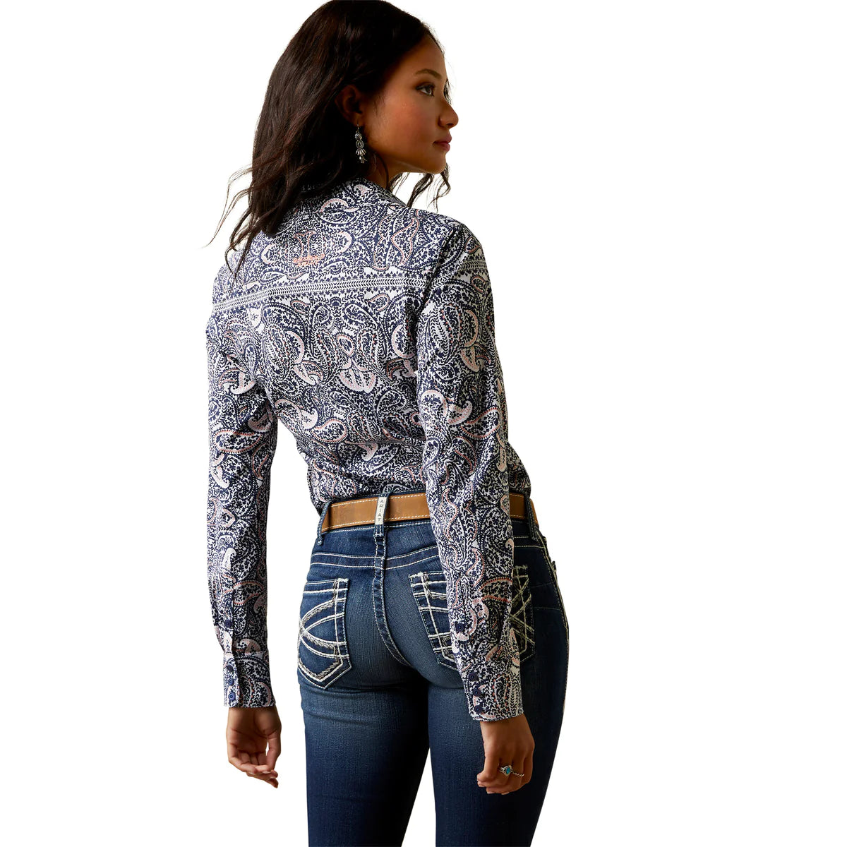 Ariat Ladies Kirby Stretch Shirt - Watercolor Paisley