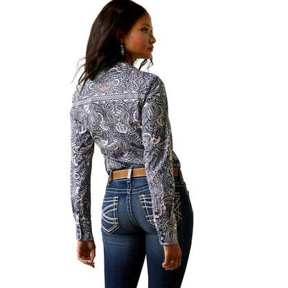 Ariat Ladies Kirby Stretch Shirt - Watercolor Paisley