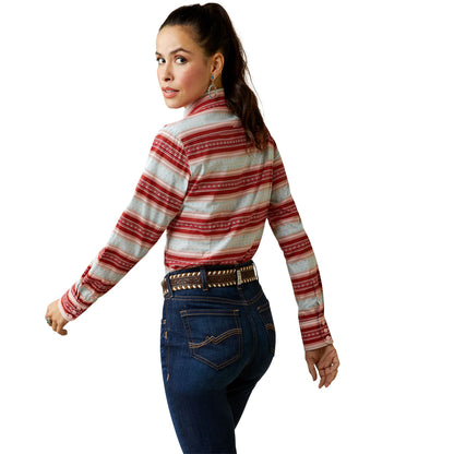 Ariat Ladies Wrinkle Resist Team Kirby Stretch Shirt - Savannah Print