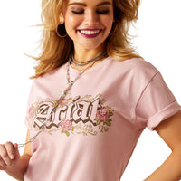 Ariat Womens Gothic Florals Tee - Dusty Rose