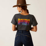 Ariat Womens Groovy Sunset S/S T-Shirt Charcoal Heather