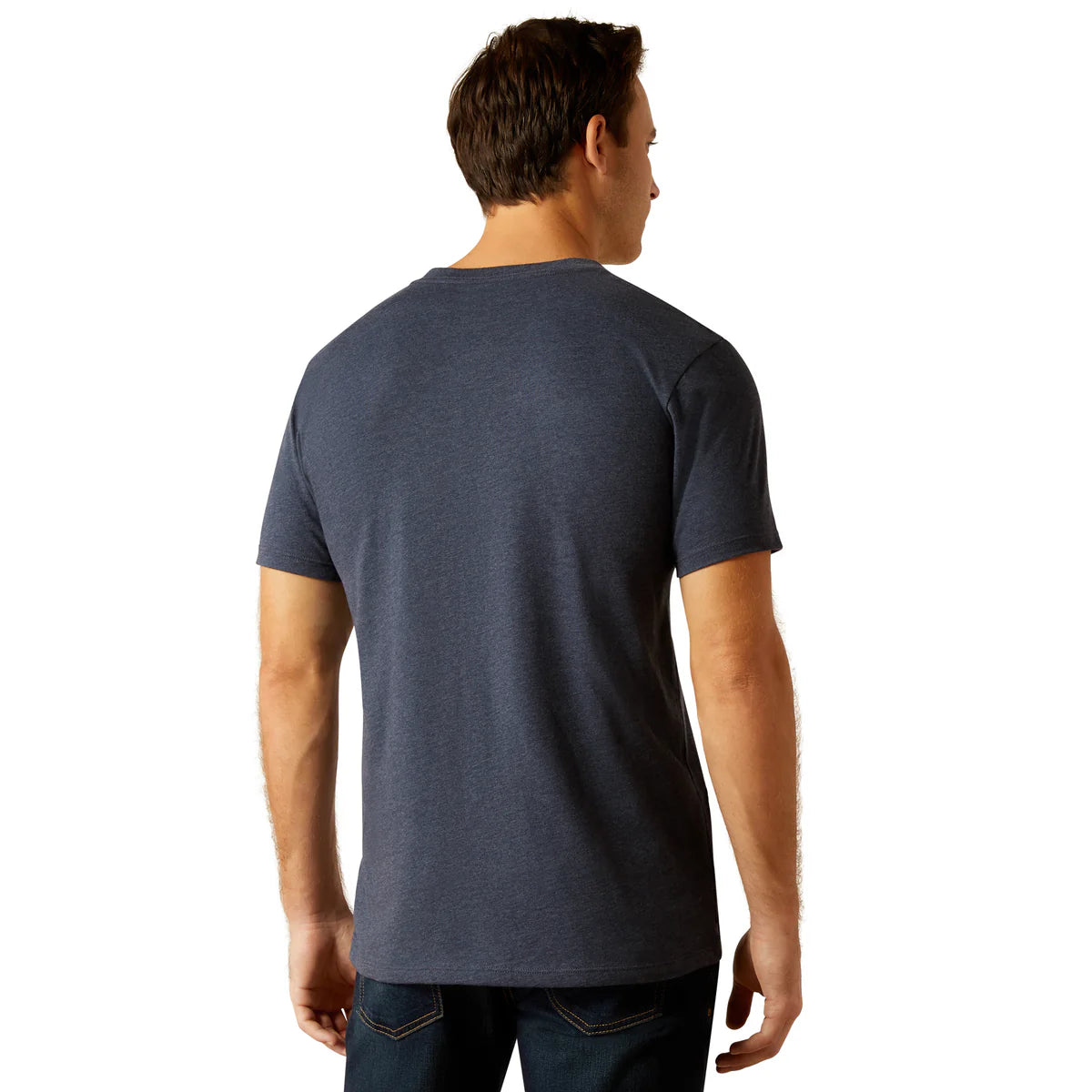 Ariat Mens B&W Logo Tee Navy Heather