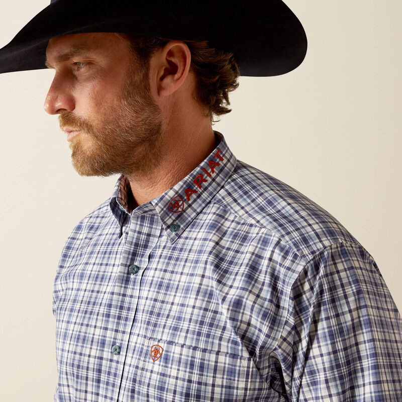 Ariat Pro Series Team Orion Classic Fit Shirt - Navy/Orange