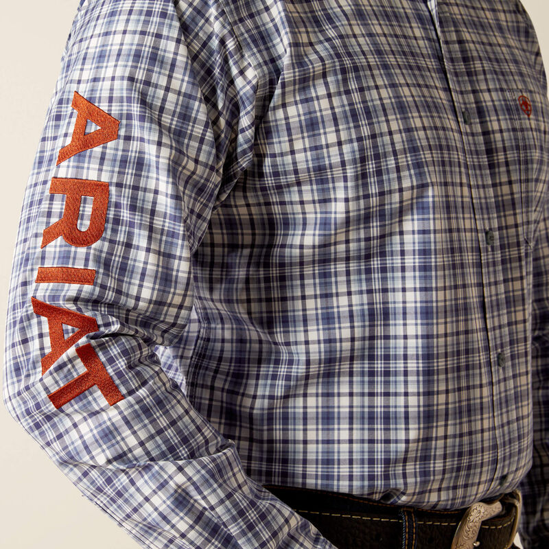 Ariat Pro Series Team Orion Classic Fit Shirt - Navy/Orange