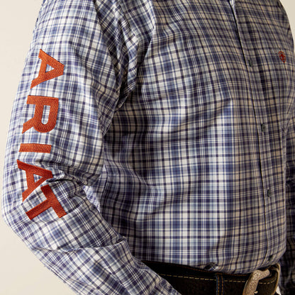 Ariat Pro Series Team Orion Classic Fit Shirt - Navy/Orange