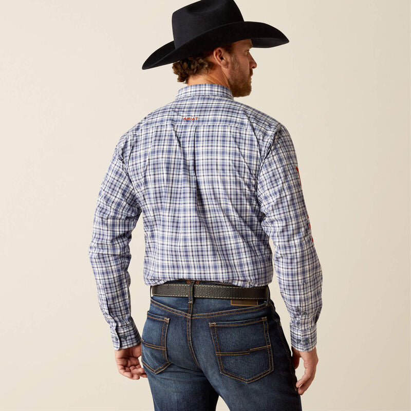 Ariat Pro Series Team Orion Classic Fit Shirt - Navy/Orange