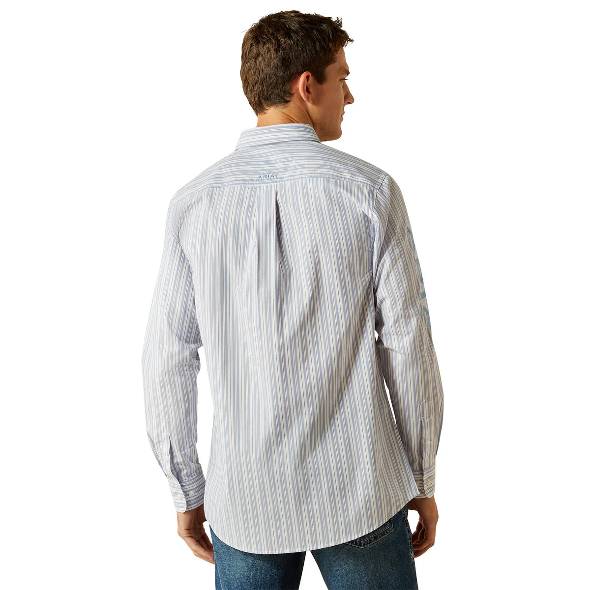 Ariat men's Pro Series Team Atlas Fitted Shirt - Blue/Dark Blue