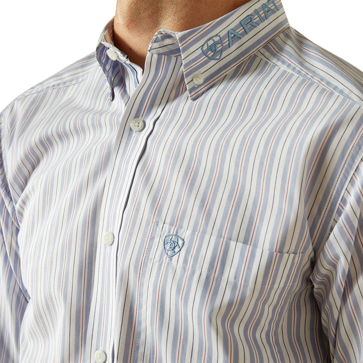 Ariat men's Pro Series Team Atlas Fitted Shirt - Blue/Dark Blue