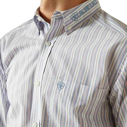 Ariat men's Pro Series Team Atlas Fitted Shirt - Blue/Dark Blue