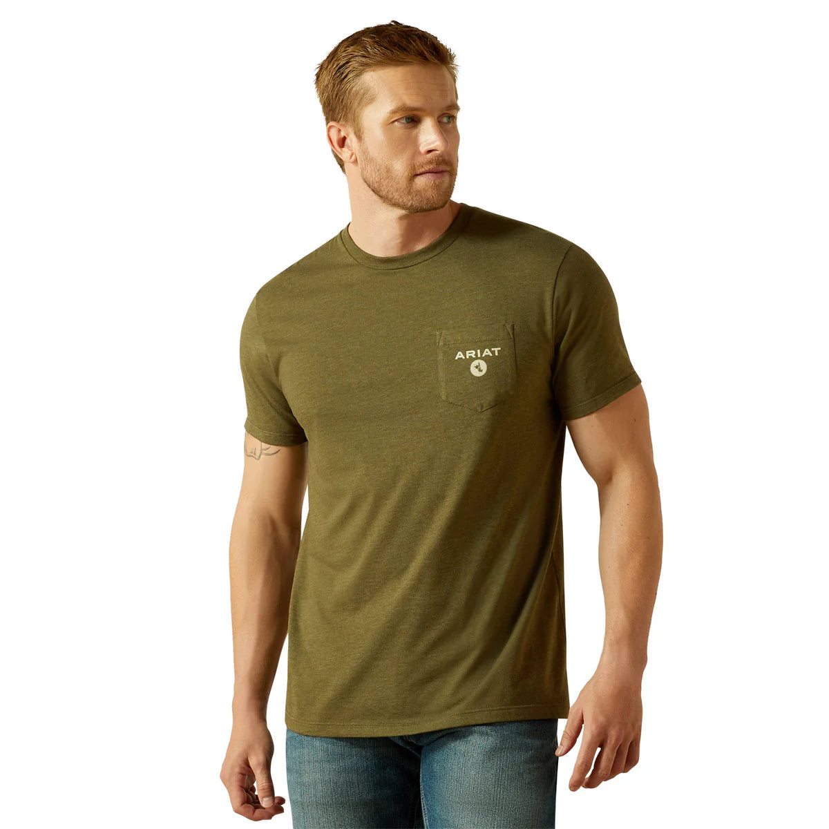 Ariat men's Roped Diamond T-Shirt - Military Heather