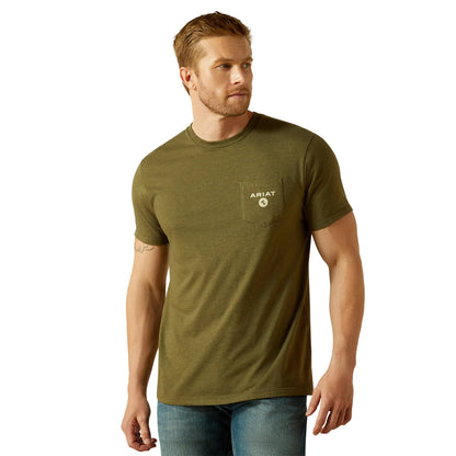 Ariat men's Roped Diamond T-Shirt - Military Heather