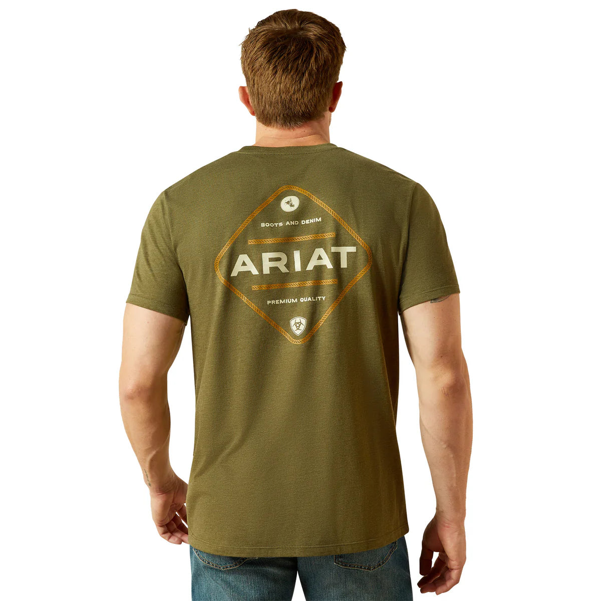 Ariat men's Roped Diamond T-Shirt - Military Heather