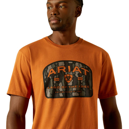 Ariat men's Underlands Camo Badge Tee - Adobe