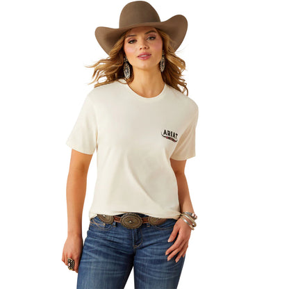 Ariat women's Bull Horns Tee - Natural
