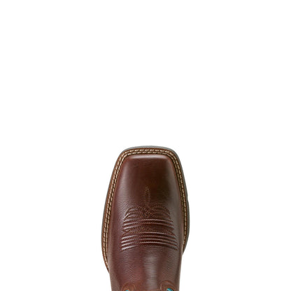 Ariat Women's Round up Filly Western Boot - Oiled Teak / Loyal Blue