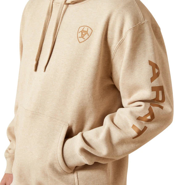 Ariat Men's Logo Hoodie - Oatmeal Heather