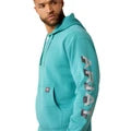 Ariat Men's Rebar Lightweight Logo Hoodie Teal / Microchip